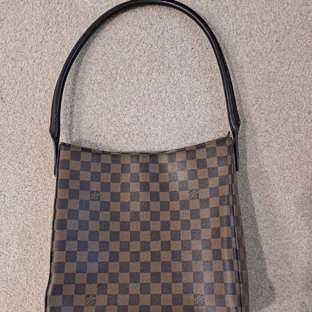 Looping Large Checkered Sized Handbag